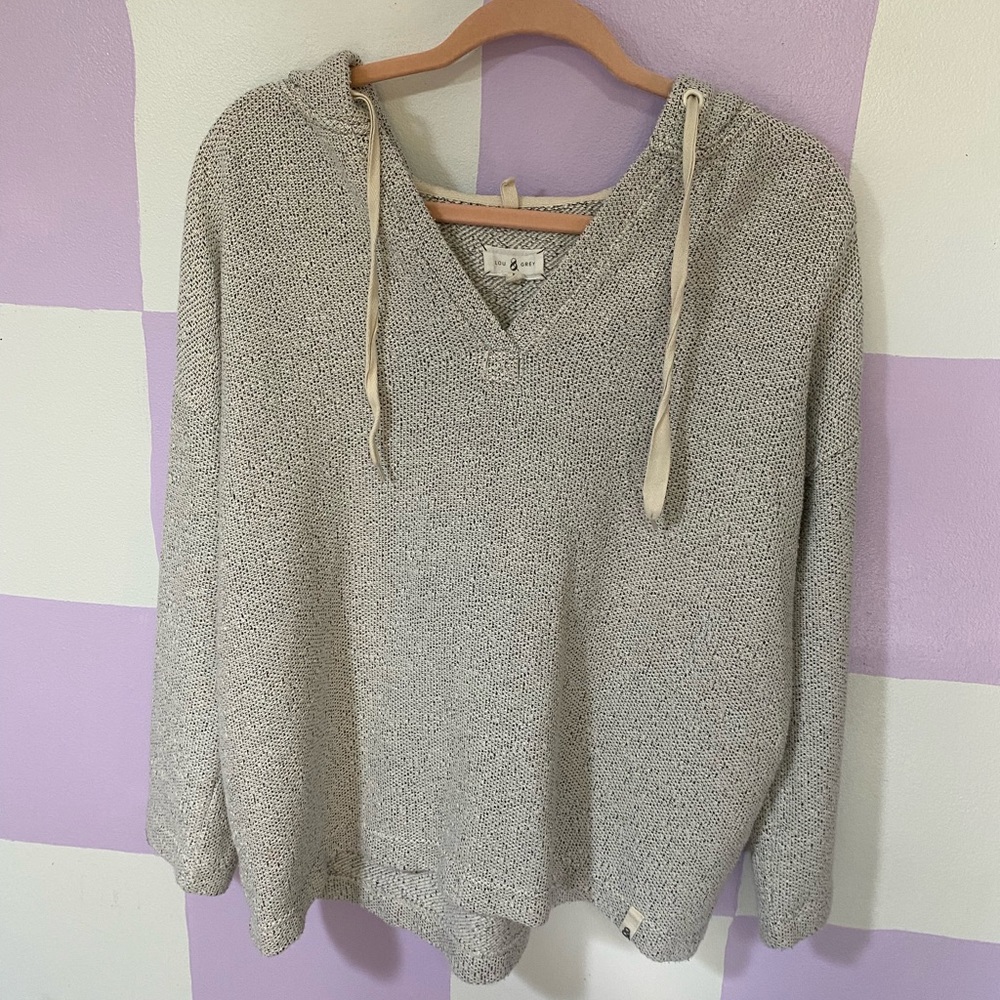 Drop shoulder Hooded Sweater